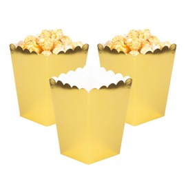 Ainmto 24PCS Gold Popcorn Boxes Mini Paper Popcorn Containers for Movie Night party