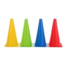PIQIUQIU Pack of 12 Pylons, Children's Pylons, Football Training Cones, Auxiliary Multifunctional Cones - 23 cm