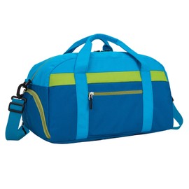 HawLander Kids Duffle Bag for Boys or Girls, Fit School Practice, or Overnight Travel (Blue)