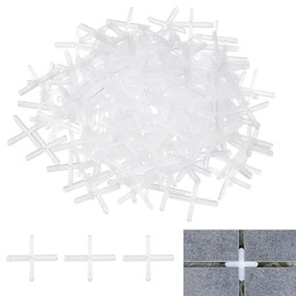 sourcing map 600Pcs Tile Spacers, 2mm 3/32" Cross Shape Wall Floor Tile Spacer (White)