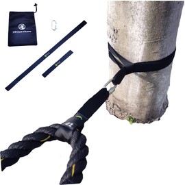 J Bryant Fitness Extra Length Outdoor Battle Rope Anchor Strap Kit Accessories Sport for Rope Easy Setup Home Gym Muscle Workout Equipment 31" Length