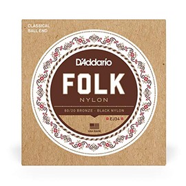 D'Addario Set Clásico de Guitarra Folk Blk 8020 Bola (EJ34)