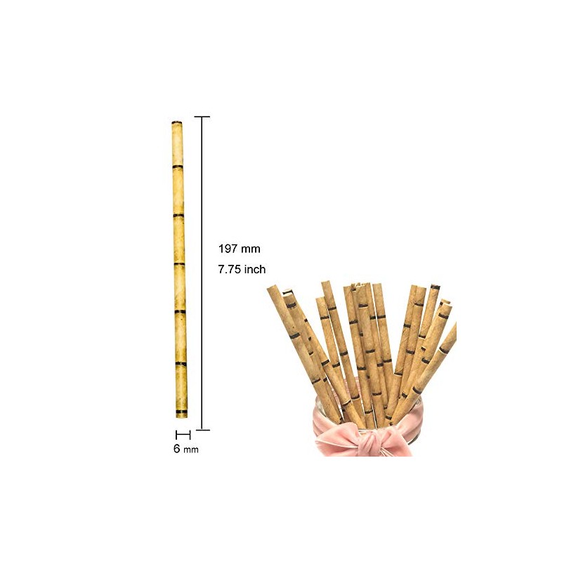 Yellow Bamboo Straws Replacement for Plastic Straws, 100% Organic Eco