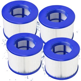 SLSM Screw-in Hot Tub Filter Cartridges Replacement for All RELXTIME, ALEKO, Wejoy, Aquaspa Spa,Clever Spa Filter,Threaded Filter for Inflatable Hot Tubs & Massage Pools (4 Pcs)