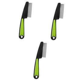 Beavorty 3pcs Fine Dandruff Comb for Adults and Boys and Girls Stainless Steel and Ergonomic Design for Hair Types Professional Scalp Care -green