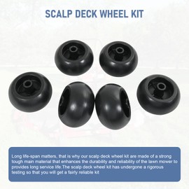 DICMIC 6Pcs Lawn Mower Anti Scalp Deck Wheel Kit Compatible with Bad Boy 022-5234-98 Exmark 103-3168 103-4051 103-7263 1-603299 & Many Bore 5/8” Wheel Size