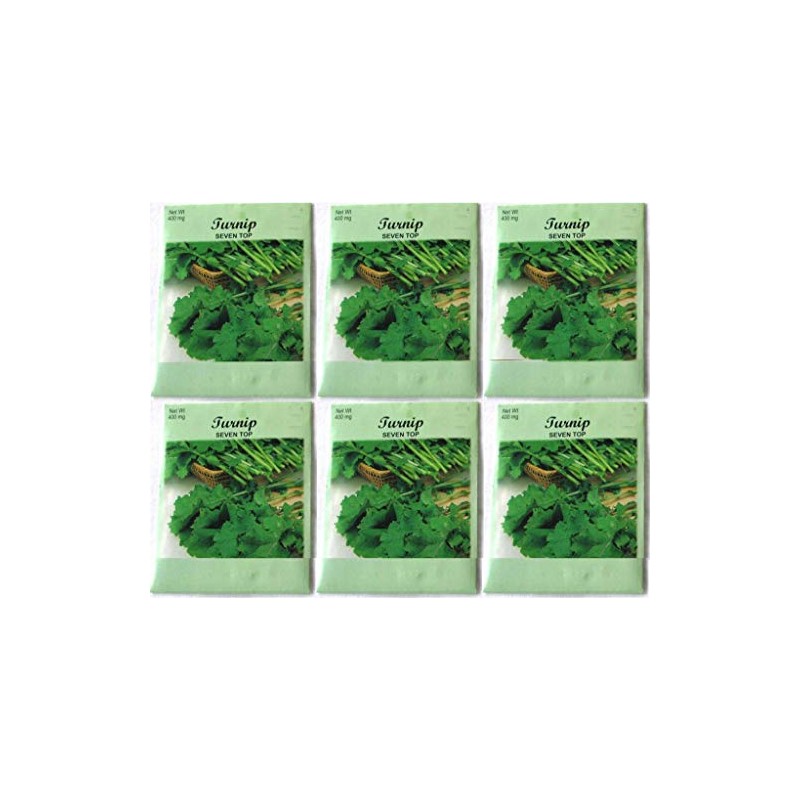 (6 Pack) 400 mg/Package Turnip Seven Top Seeds