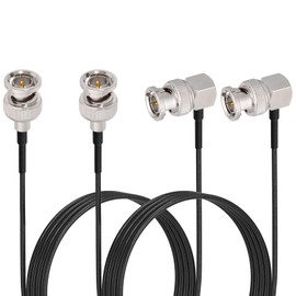 Superbat SDI Cable 3G/HD BNC RG179 Cable 60 cm (Black) SDI Video Cable 75 Ohm Male to Male Right Angle Coaxial Cable 2 Pieces for Camera Monitor SDI Converter Video Equipment 3G-SDI/HD-SDI/4K/8K