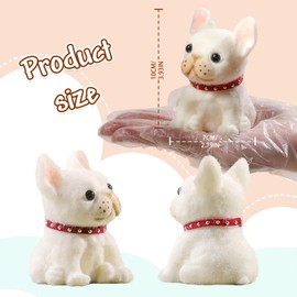 Anboor Dog Squishies Toy - Soft Creamy Yellow Furry Dog Squeeze Stress Relief Toys for Kids & Adults, Cute Realistic Sensory Fidget Toy with Collar (4.1 Inches)