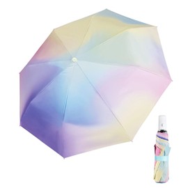 YumSur Automatic Umbrellas - Windproof Lightweight Travel Compact Folding Umbrella Rainbow Design, Reinforced Canopy, Auto Open/Close, for Business and Travels or Summer Wedding Gifts