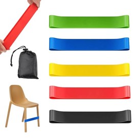 Resistance Bands for Working Out, Exercise Bands for Working Out Men and Women Set 5 Different Levels Yoga Pilates,Natural Latex is Non Toxic and Odorless Not curl and Carry Bag