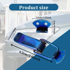 WINUERK 2PCS Car Bumper Clip Hasp, Bumper Holder Clips, Durable Auto Bumper Security Hook Lock Clips, Car Accessories Front Rear Bumper Fastener Kit Universal for Car Bumper