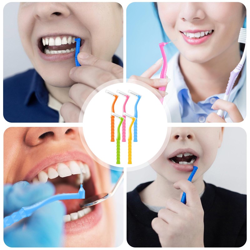 Pack of 100 Interdental Brushes, Interdental Brushes, Toothbrushes for Between