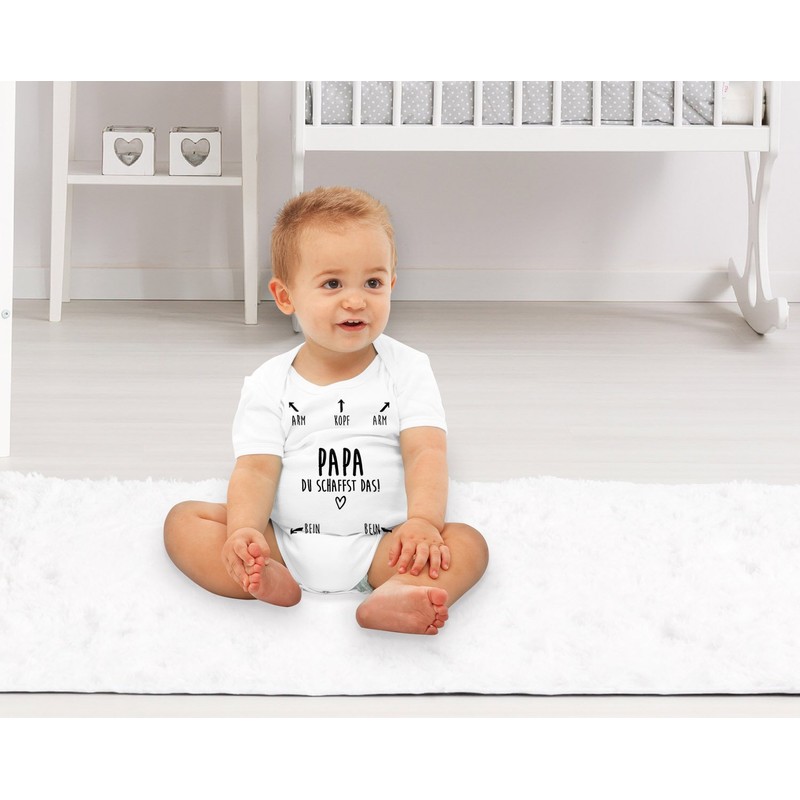 Baby Vest/grower Daddy You Can Do It Baby Bodysuit Short-Sleeved