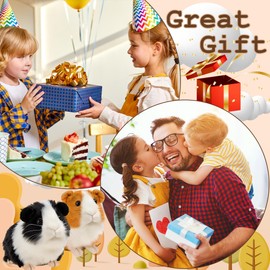 redaica 2pc Guinea Pig Stuffed Animals - 7.9inch Realistic Plush Cute Plushie Guinea Pig Toys for Kids, Small Animals Pet Doll Toy for Boys Birthday Stocking Stuffers for Kid Teen Girls