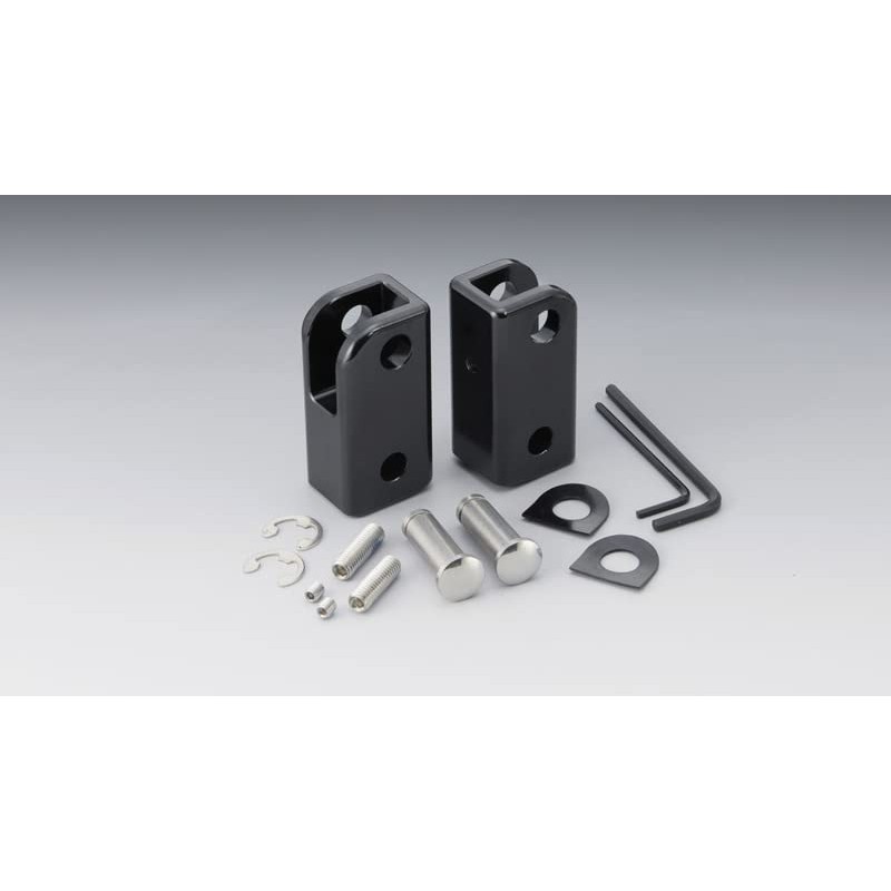 Kijima Bike Parts Foot Pegs Metra Aluminum Billet Glossy Black