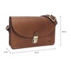 Gusti Handtasche Leder - Zoey Damen Handtasche Umhängetasche Ledertasche Braun