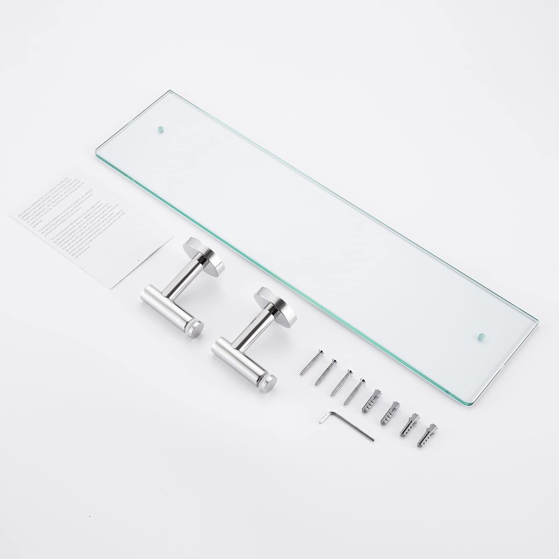 KES Glass Shelf for Bathroom, Floating Glass for Wall Shelves