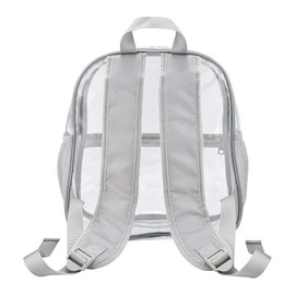 Oraben Clear Backpack for Stadium Events Clear Stadium Backpack 12x6x12 Bag (Enhanced Strap, Sliver)