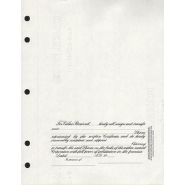 KG 3 Stock Certificate, Blue Border, Pack of 15