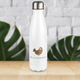 Kadoc Elle est ou la Poulette Insulated Flask White