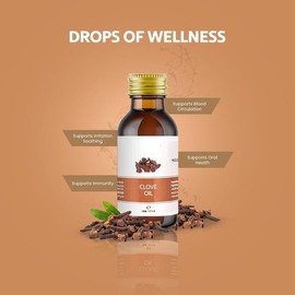 100% Natural Pure Clove Oil, Cold Pressed Suitable for Aromatherapy, Diffusion, Dental Care and More