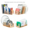 MobileVision Bamboo Versatile 6 Dividers/Sections Orgainzer for Book Rack, Video,