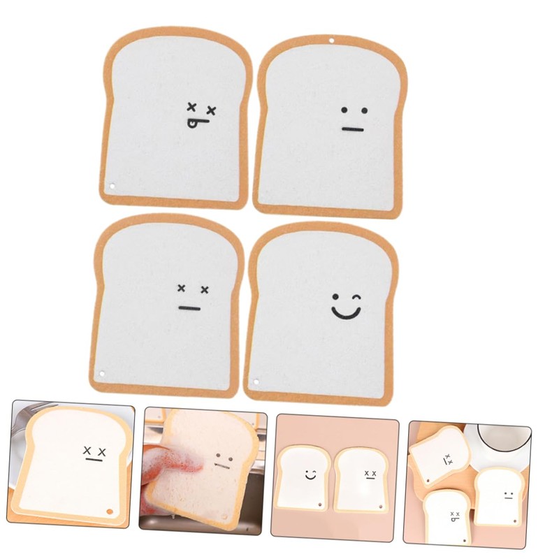 Alipis 4sets Dish Sponge Compact Cleaning Sponge Reusable Wok Daily