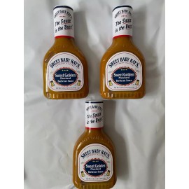 Sweet Baby Ray's 3 Pack Sweet Baby Ray's Sweet Golden Mustard BBQ Sauce - Size 18 oz Each Bottles