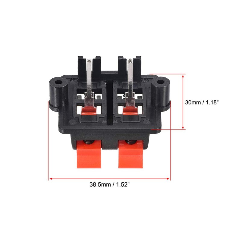 sourcing map WP4-03 4-Way Spring Power Speaker Connector Clip Push
