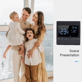 MUNEFE Programmable Digital Thermostat, Thermostat for House, Smart Thermostat for Ensuring Accurate Temperature Measurement