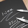 Elegirme White Pen, White Markers, 2 Tips, Set of 6,