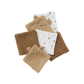 VERTBAUDET Pack of 6 washcloths, caramel, one size