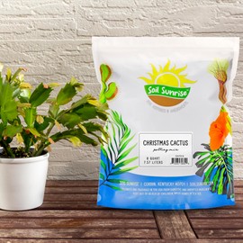 Soil Sunrise Christmas Cactus Potting Soil Mix (8 Quarts), Custom Blend for Xmas, Easter, and Thanksgiving Cactus Tropical Indoor Houseplants