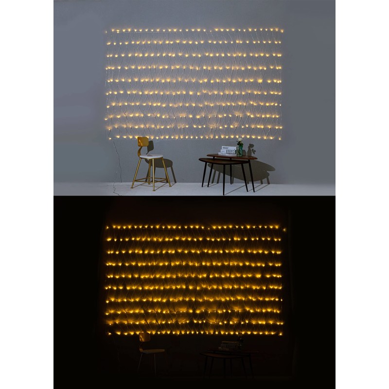 Gresonic Net Fairy Lights Warm White 320LED 2.5x1.8m /8.2x5.9ft 8