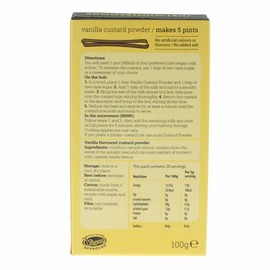 Just Wholefoods Vanilla Custard Powder, 100g