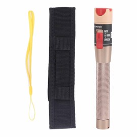VFL Red Light Pen Non Slip Handle Aluminum Alloy Dust Proof 2.5mm Connector Fiber Visual Fault Locator Gold More Than 50mW