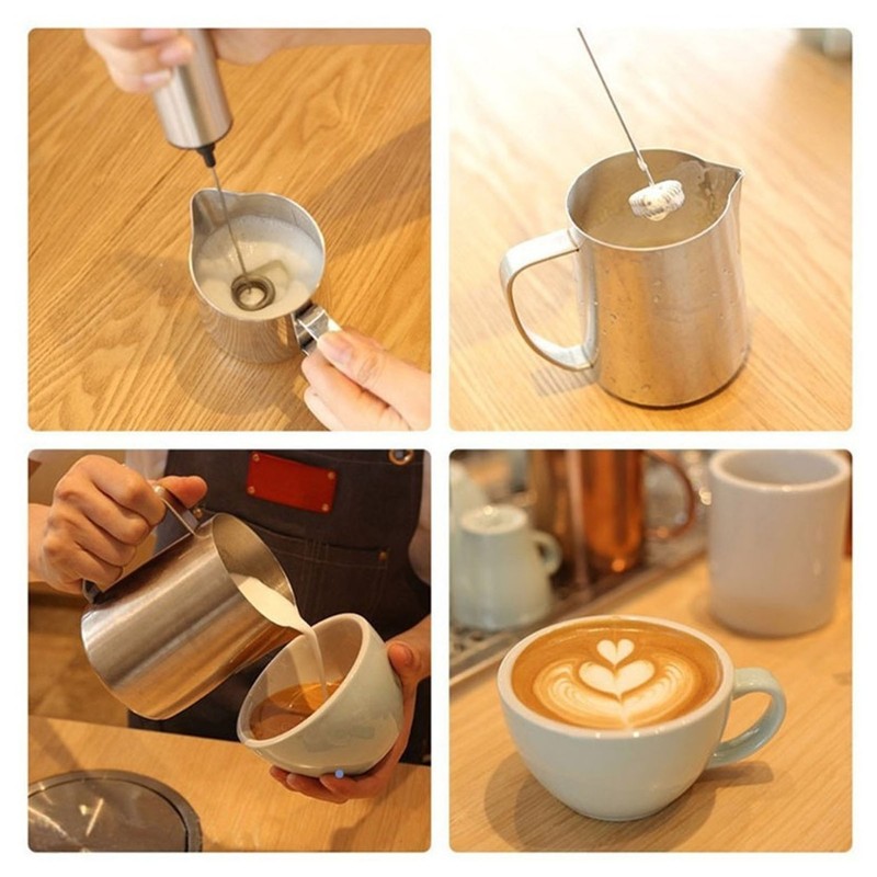 Milk Frother Electric Handheld Foam Whisk Mixer Low Noise Tool