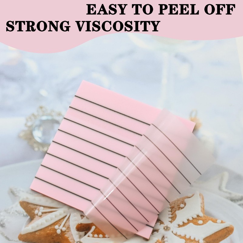 YOUDEFUL 800Pcs Transparent Sticky Notes, Pink Clear Sticky Notes with
