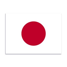 Flag of Japan Sticker Decal Notebook Car Laptop 5.5"x4" (Color)