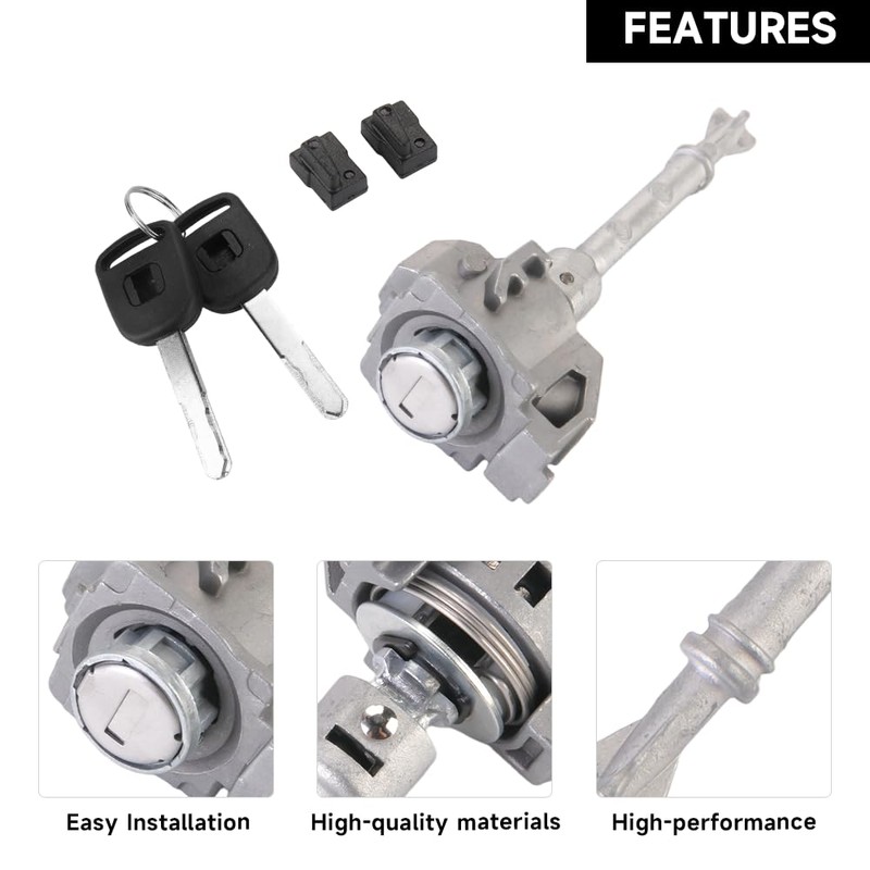 Yollky Front Door Lock Cylinder Set with Keys for Honda