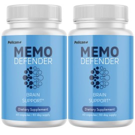 Pelican Vitamins Memo Defender- Brain Support- 2 Bottles- 120 Capsules