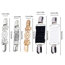 5 Pcs Dress Clips, Back Cinch With Elastic Band Design, Waist Cincher, Cardigan Collar,Sweater Clip for Women Girl Decor Clips Women, Retro Collar Dresses Shawl Shirt Scarf Clasp Pin
