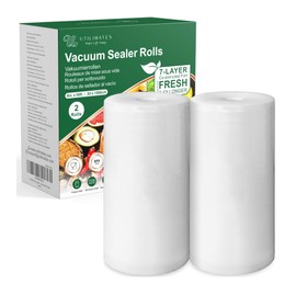 UTILIMATES Vacuum Sealer Bags for Food, BPA-free Puncture Prevention Heavy Duty Vacuum Sealer Bags Rolls 8 Inch 50 Feet 2-pack, Ideal for Custom Fit Food Saver, Seal a Meal, or Sous Vide