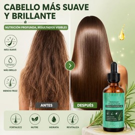 Aceite de Romero：Aceite de Romero para El Cabello-Aceite de Romero con Cepillos Masajeador del Cuero Cabelludo Para el Cabello Reparar El Cabello Seco y DañAdo Crecimiento Del-2PCS 60ML Rosemary Oil Hair Growth-100% Puro Natural Cejas Pestañas