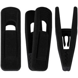 Trgowaul Velvet Hangers Clips, 40 Pack Black Pants Hangers Velvet Clips, Strong Finger Clips Perfect for Thin Velvet Hangers