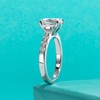AnuClub Moissanite Engagement Ring, Total 4.3cttw D Color Lab Created