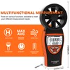 GOYERRNES Handheld Anemometer with Tripod, for Wind Speed Temp Humidity,