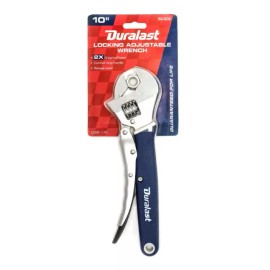 Duralast 10 in. Locking Adjustable Wrench Anti-Slip Jaw