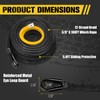 BUNKER INDUST 3/8" x 100' Synthetic Winch Rope,25000LBS Winch Cable
